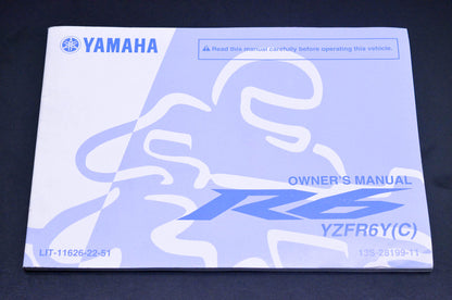 New OEM Yamaha LIT-11626-22-51 2009 R6 YZFR6Yc Owner's Manual NOS