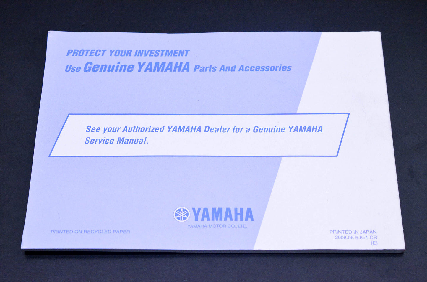 New OEM Yamaha LIT-11626-22-51 2009 R6 YZFR6Yc Owner's Manual NOS