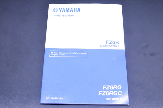 New OEM Yamaha LIT-11626-29-47 2016 FZ6RG FZ6RGC Owner Manual NOS