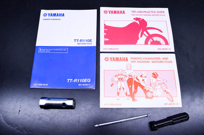 New OEM Yamaha LIT-11626-29-06 2016 TT-R110EG Owner's Manuals & Tool Kit NOS
