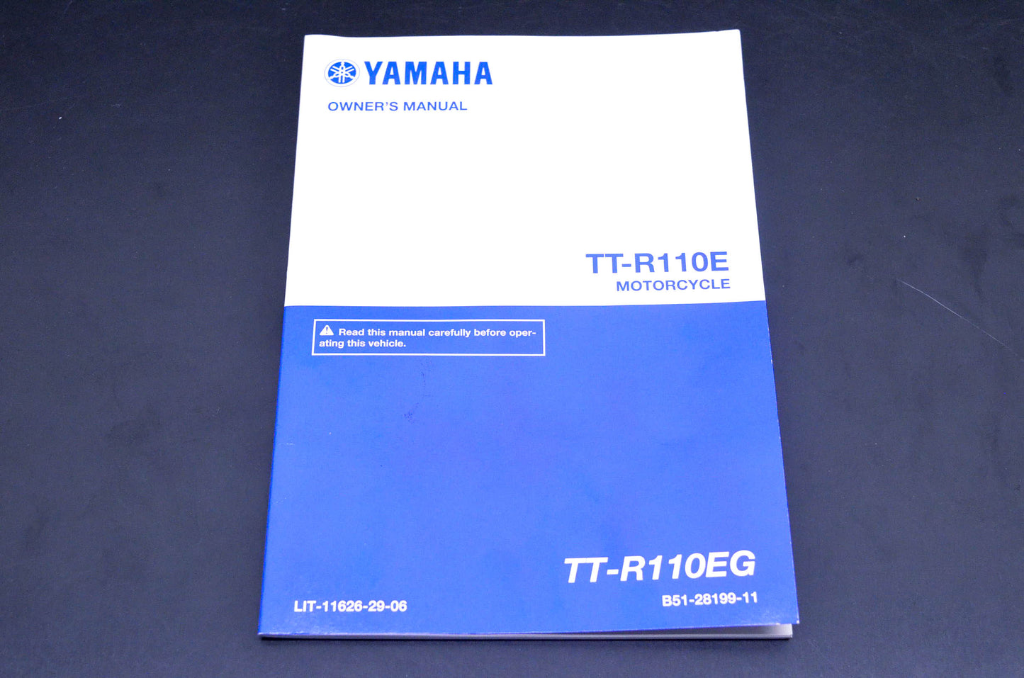New OEM Yamaha LIT-11626-29-06 2016 TT-R110EG Owner's Manuals & Tool Kit NOS