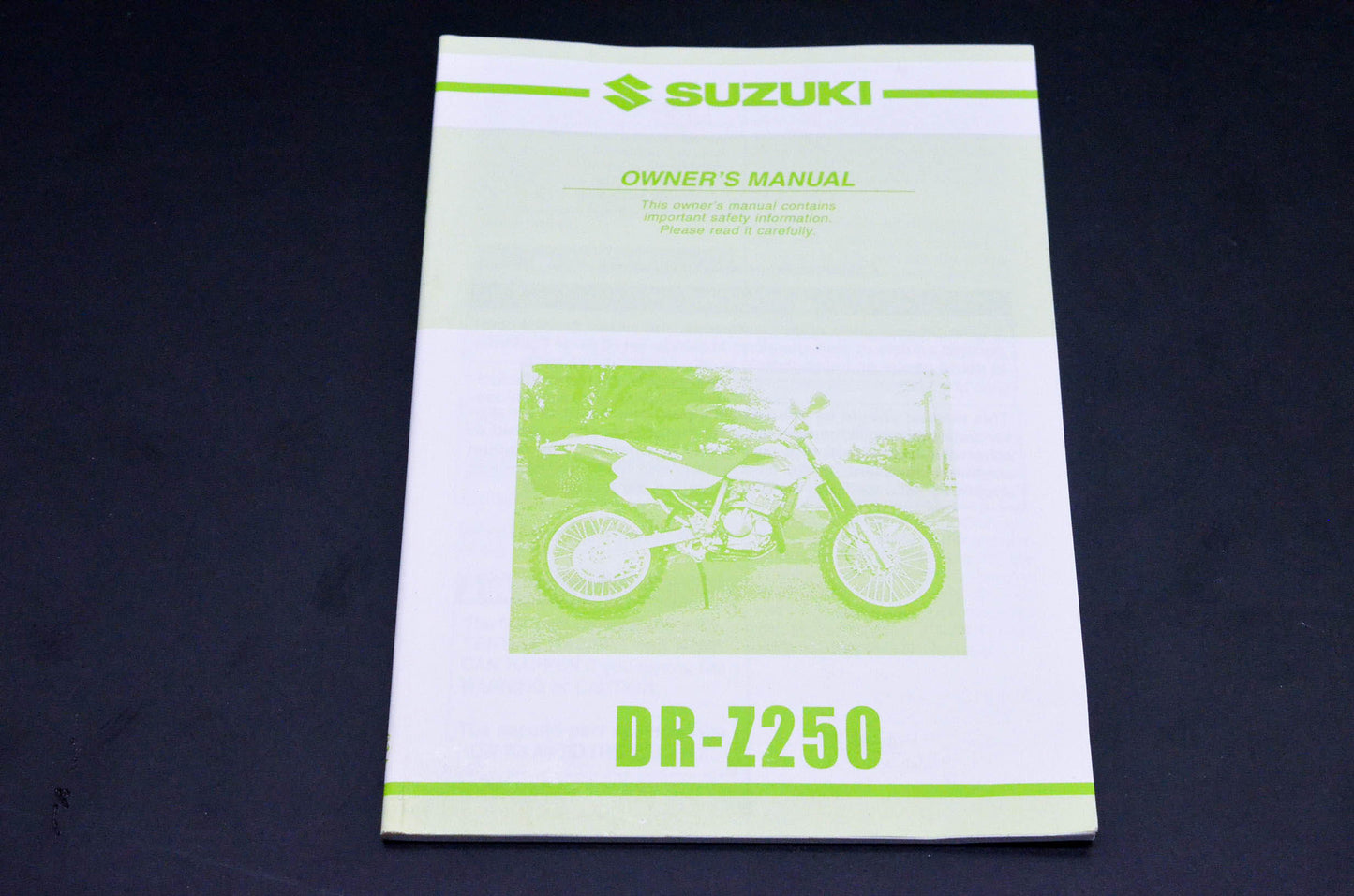 OEM Suzuki 99011-13E60-03A DR-Z250 Owner's Manuals & Tool Kit NOS
