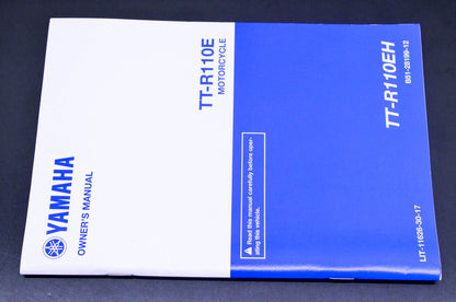 New OEM Yamaha LIT-11626-30-17 2017 TT-R110EH Owner's Manuals & Tool Kit NOS