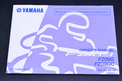 New OEM Yamaha LIT-11626-29-57 2016 FZ09G/GC Owner's Manuals & Tool Kit NOS