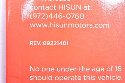 HiSun 9221401 Sector 1000 Owner's Manuals & Tool Kit NOS