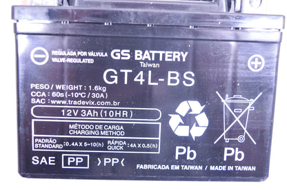GS Battery GT4L-BS 12V 3Ah Battery Kit NOS