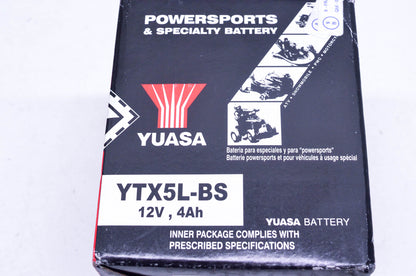 Yuasa YTX5L-BS 12V 4Ah Battery Kit NOS