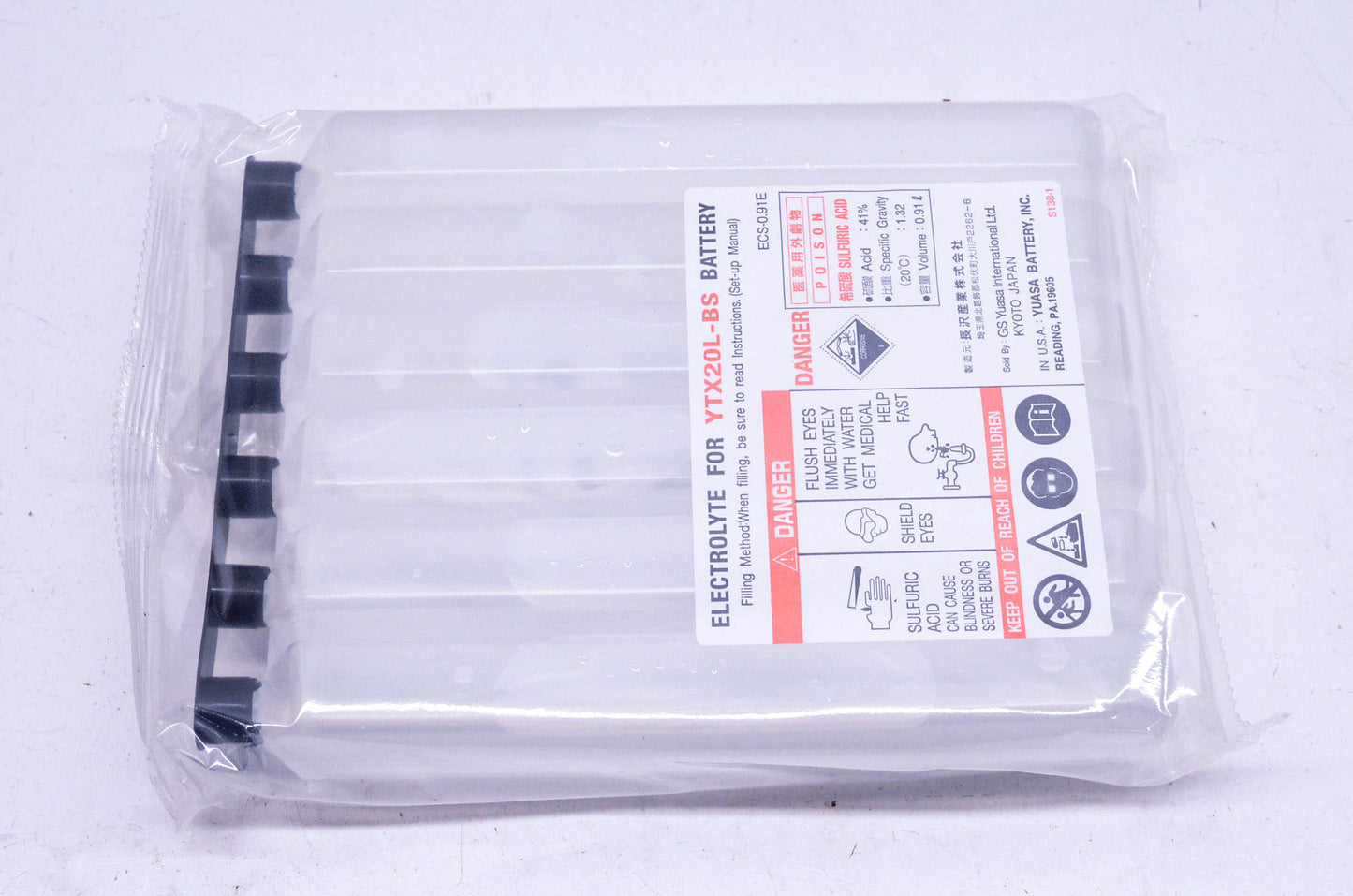 Yuasa ESC-0.91UN YTX20L-BS UN 2796 Battery Fluid Acid NOS