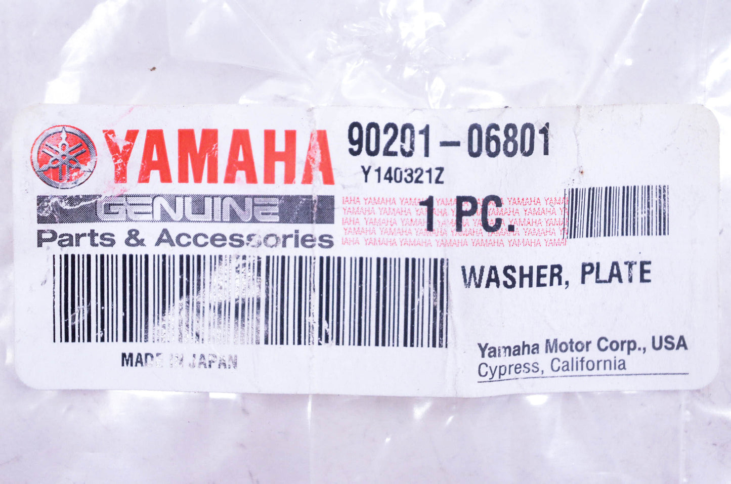 New OEM Yamaha 90201-06801-00 Plate Washer NOS