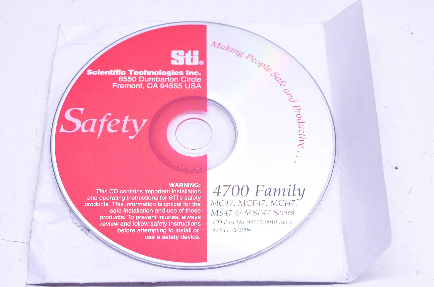 STI 99772-0010 4700 Family Safety CD NOS