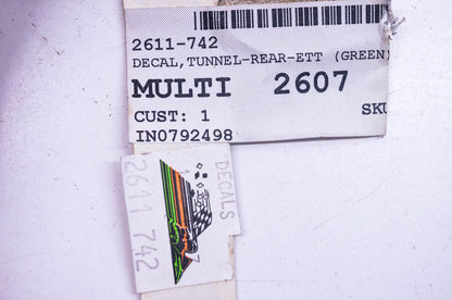 New OEM Arctic Cat 2611-742 Green Rear Tunnel Decal NOS
