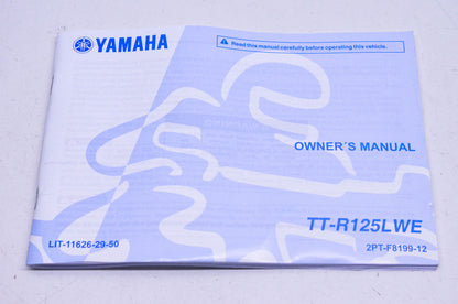 New OEM Yamaha LIT-11626-29-50 2016 TT-R125LWE Owner's Manual NOS