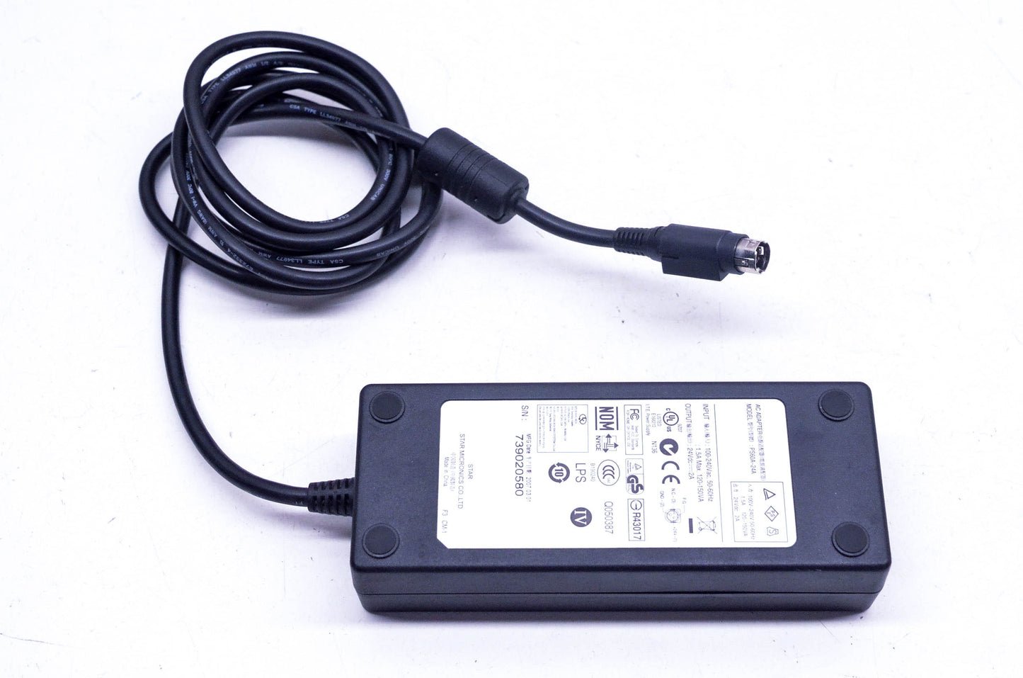 Star Micronics PS60A-24A Power Supply 24vdc 2a