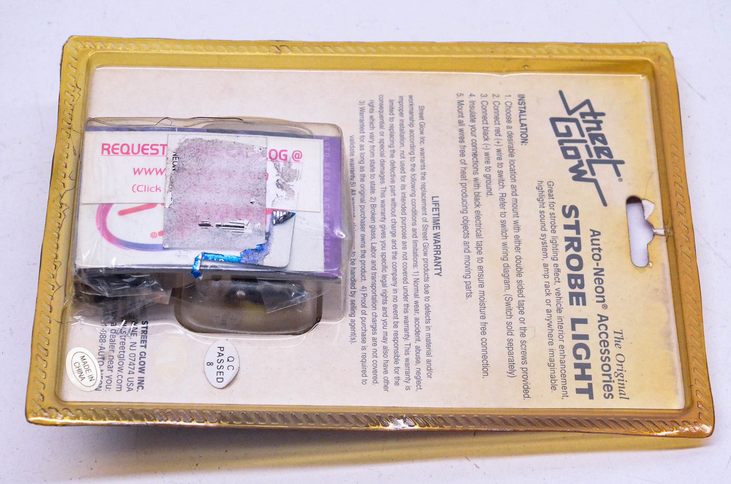 Street Glow ANSLWH Strobe Light Kit NOS
