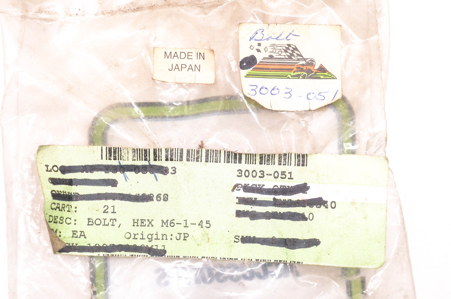 New OEM Arctic Cat 3003-051 Hex Head Bolt M6-1-45 Qty 2 NOS