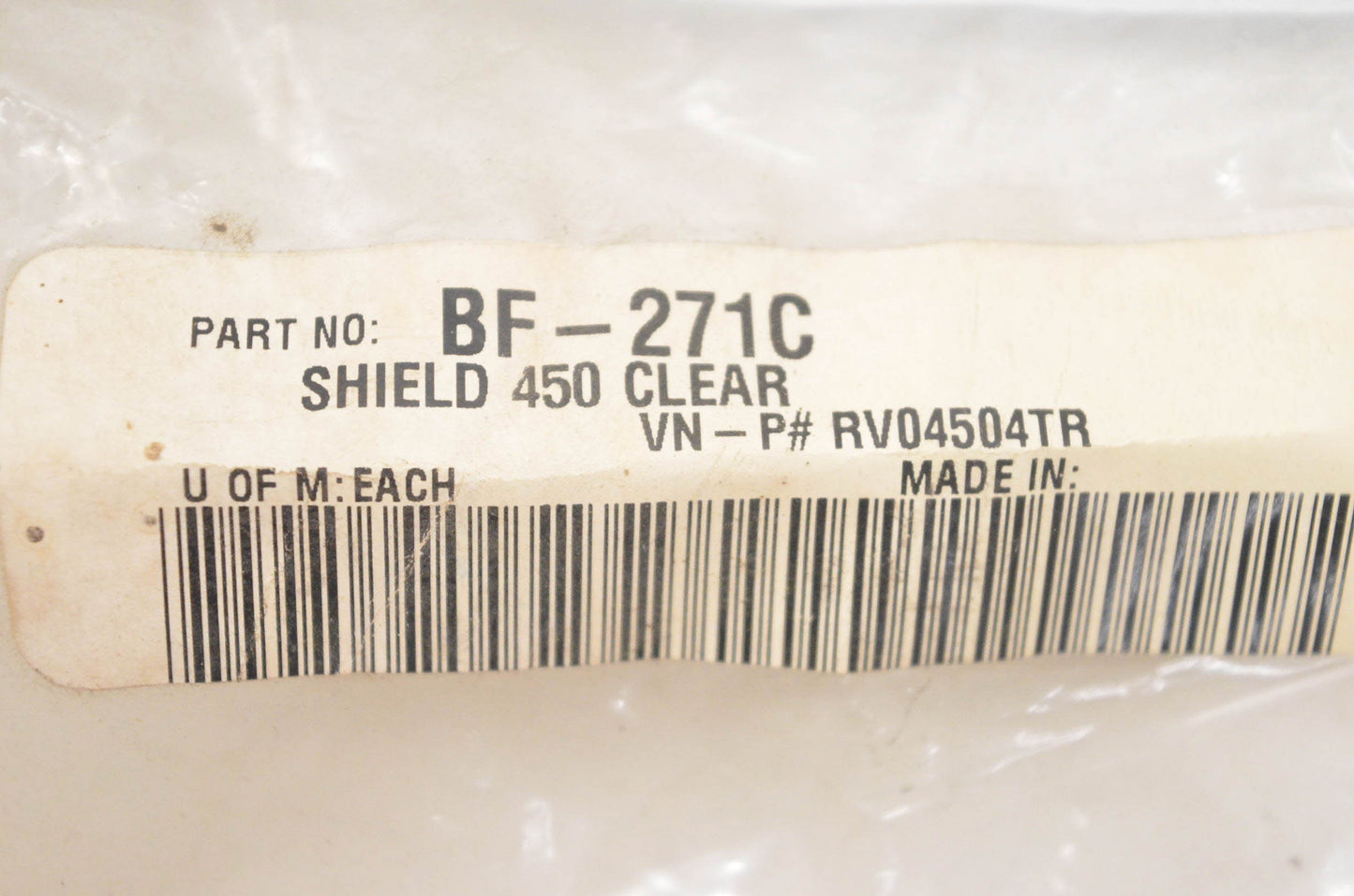 Bieffe BF271C Clear Helmet Shield NOS