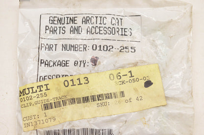 New OEM Arctic Cat 0102-255 Track Guide Clips Qty 4 NOS