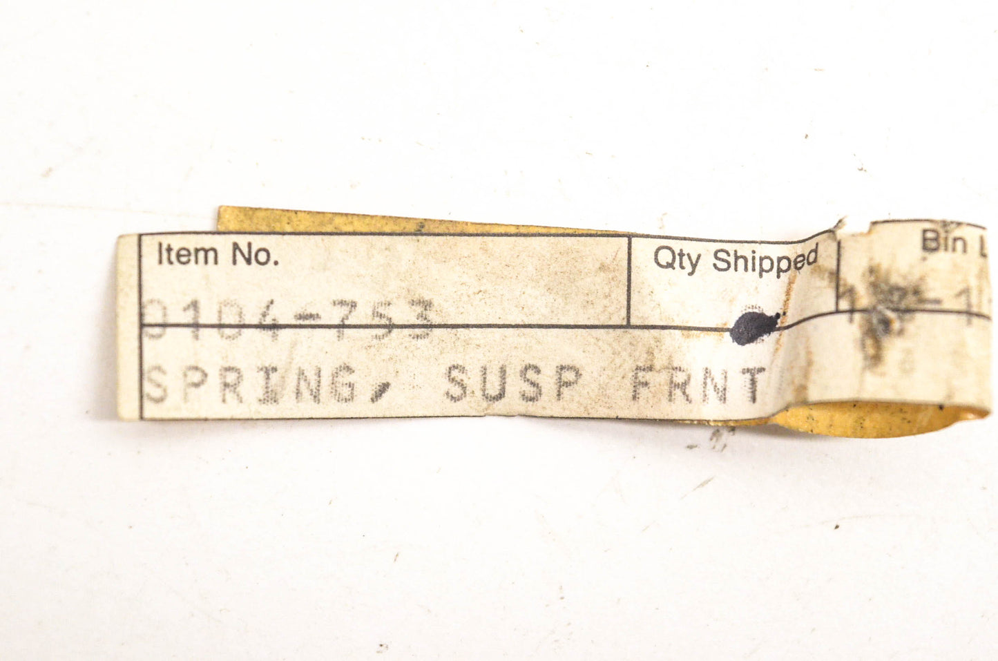 New OEM Arctic Cat 0104-753 Left Front Suspension Spring NOS