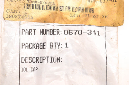 New OEM Arctic Cat 0670-341 Oil Tank Cap NOS