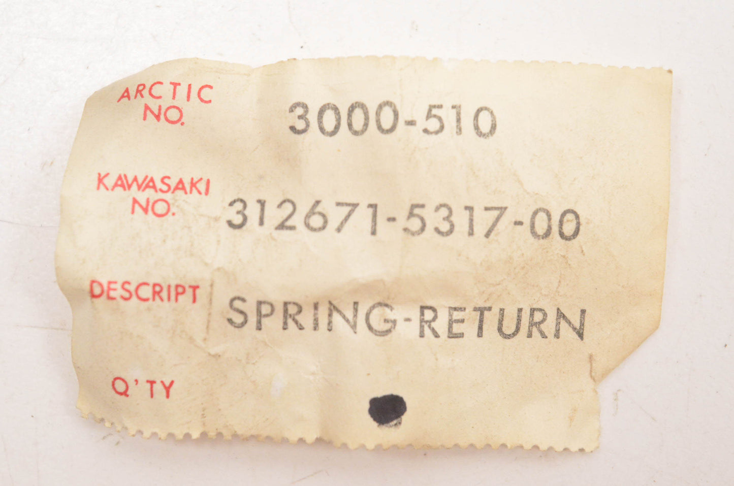 New OEM Arctic Cat 3000-510 Snowmobile Return Spring NOS