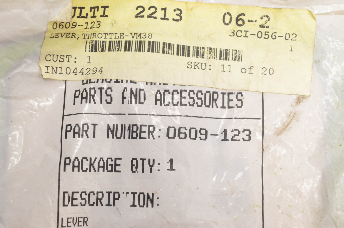 New OEM Arctic Cat 0609-123 Throttle Lever VM38 NOS