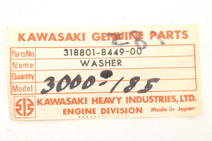 New OEM Kawasaki 318801-8449-00, 3000-185 Washers Qty 9 NOS