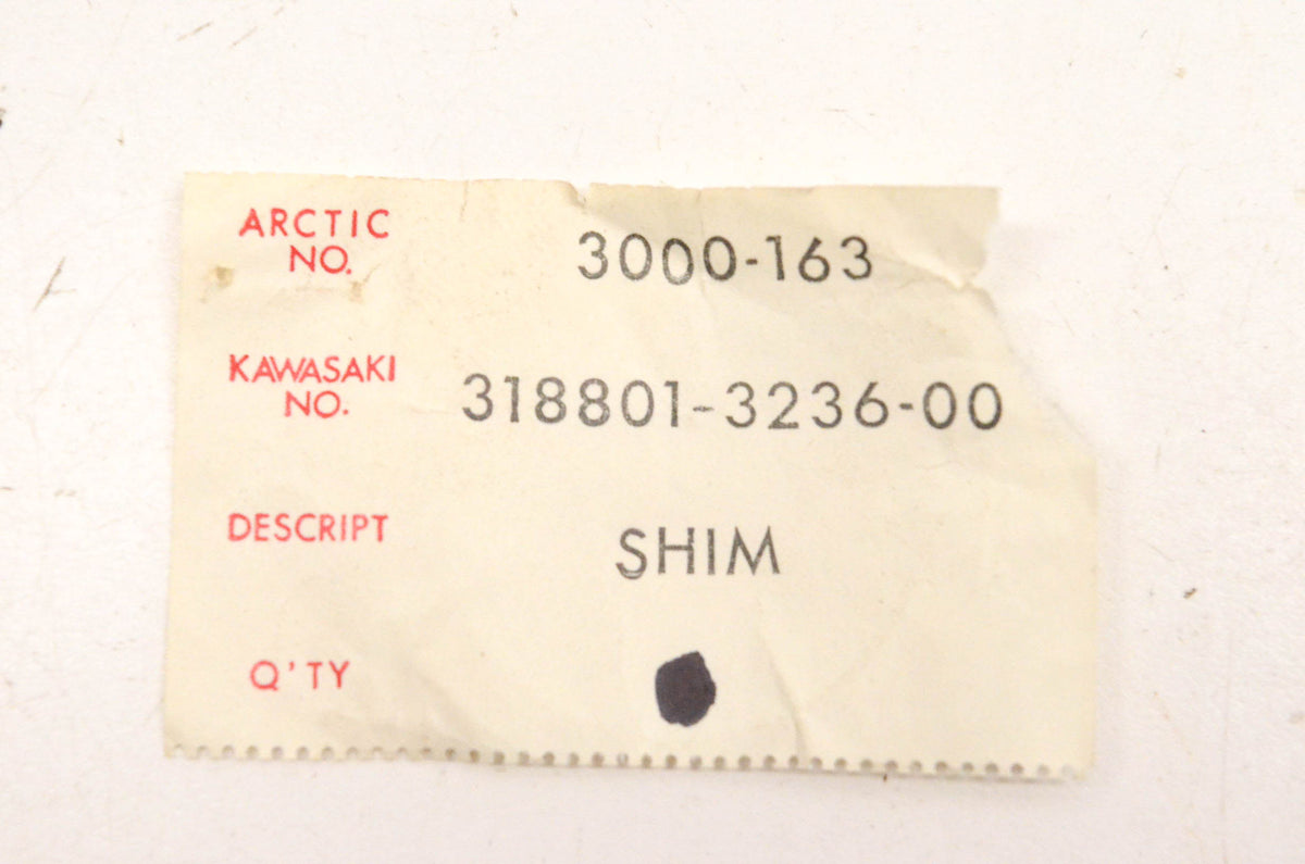 New OEM Kawasaki 3000-163, 318801-3236-00 Shim NOS