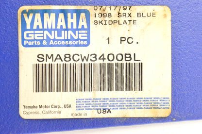 New OEM Yamaha SMA8CW3400BL Blue Skid Plate NOS