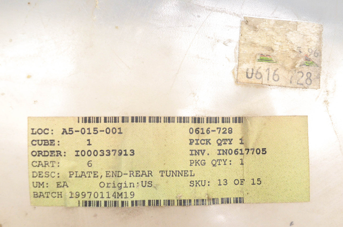 New OEM Arctic Cat 0616-728 Rear Tunnel Plate NOS