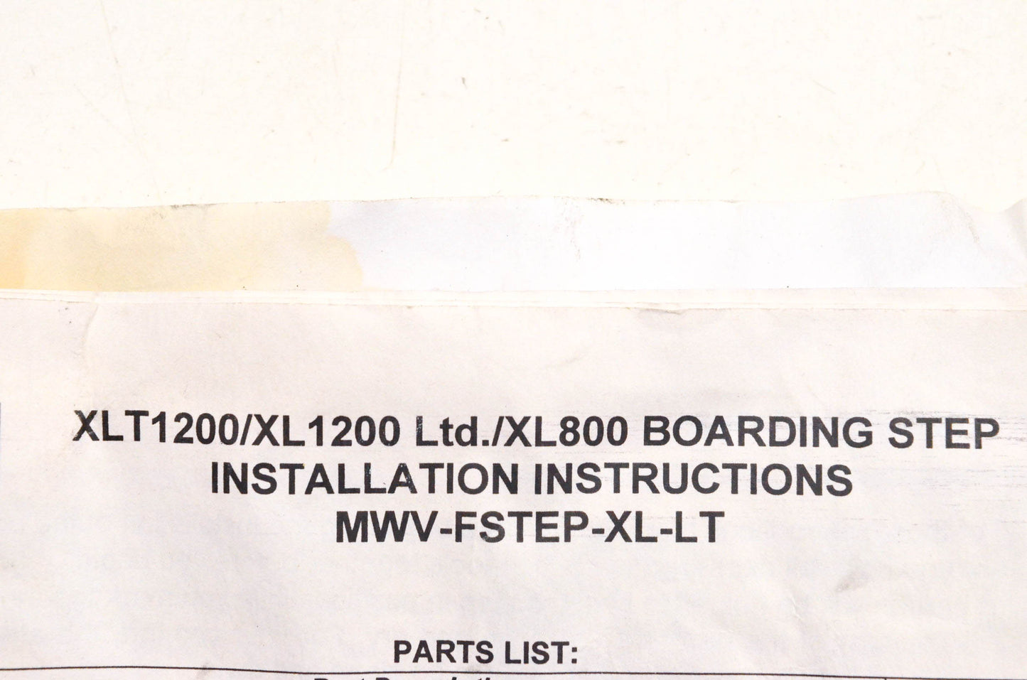 New OEM Yamaha MWV-FSTEP-XL-LT Boarding Step Kit NOS