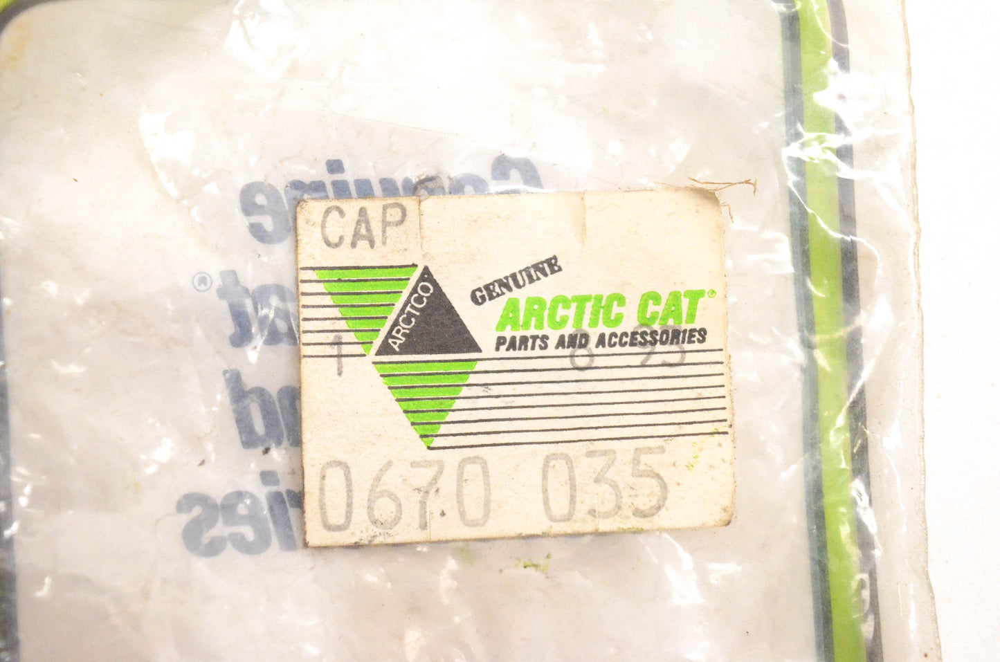 New OEM Arctic Cat 0670-035 Green Coolant Cap NOS