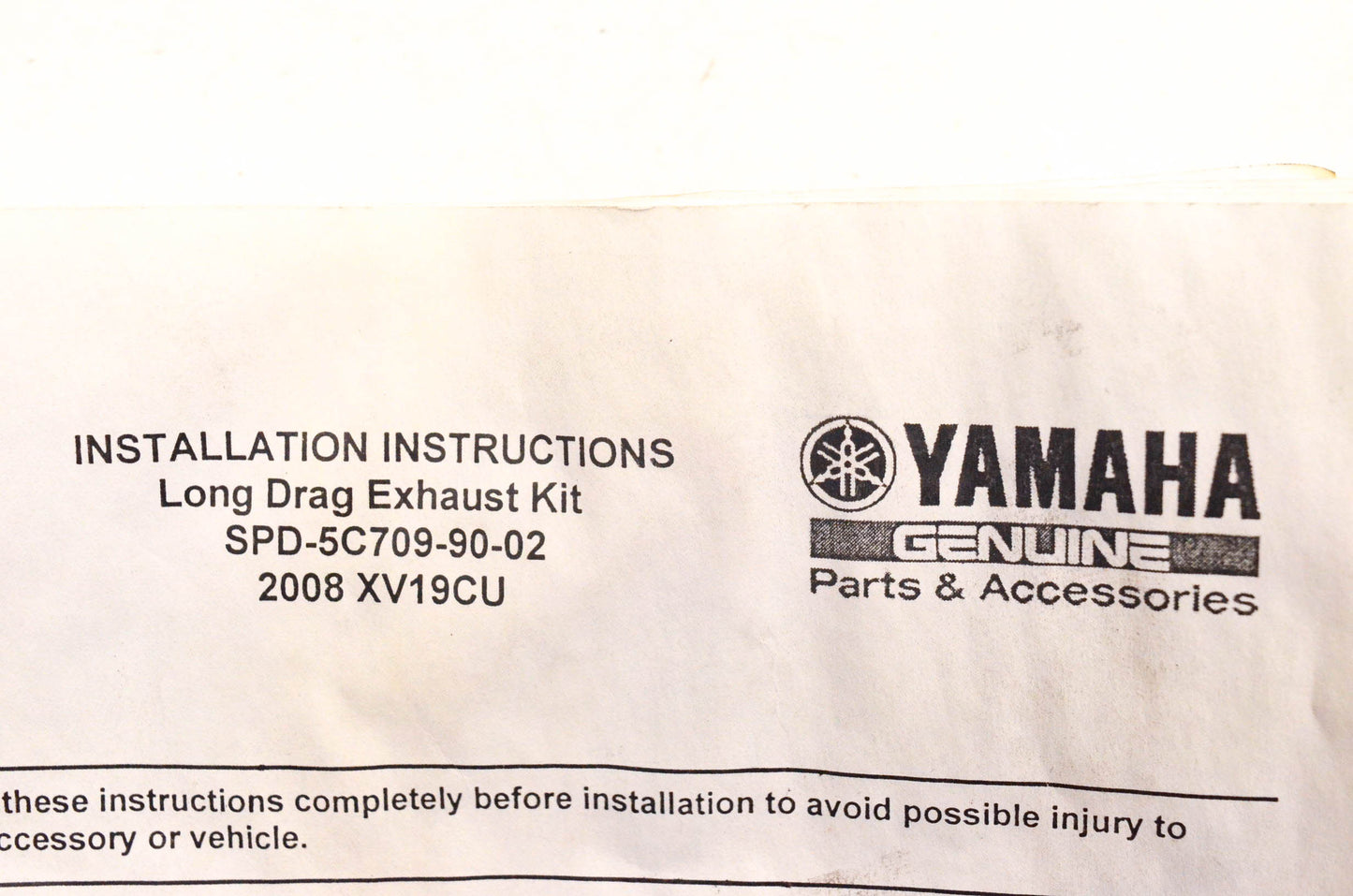 New OEM Yamaha SPD-5C709-90-02 Long Drag Exhaust Mount Hardware Kit NOS
