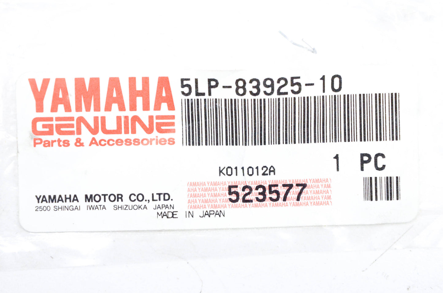 New OEM Yamaha 5LP-83925-10-00 Lever Fitting Screw NOS