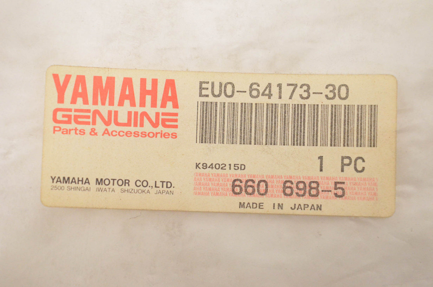 New OEM Yamaha EU0-64173-30-00 Waverunner Decal NOS