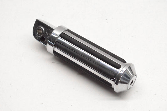 New OEM Yamaha Chrome Replacement Footpeg With Rubber Insert NOS