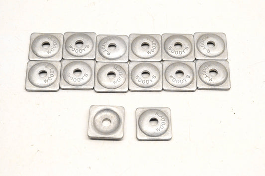 Woody's ASW-3725-B B Square Aluminum Plates Qty 14 NOS