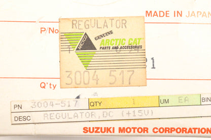 New OEM Arctic Cat 3004-517 Voltage Regulator DC +15v NOS