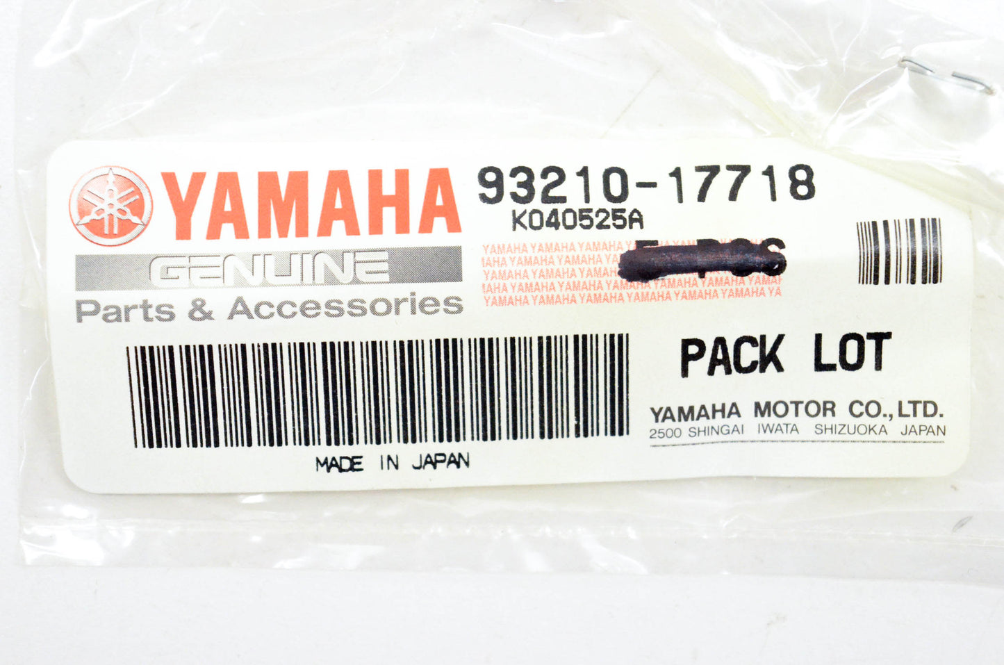 New OEM Yamaha 93210-17718-00 O Ring NOS