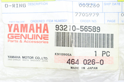 New OEM Yamaha 93210-56589-00 O Ring NOS
