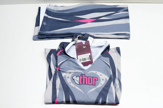 Thor 3070-0274 Pink Small Girls Pajama Gloss Long Sleeve Top & Bottom NOS