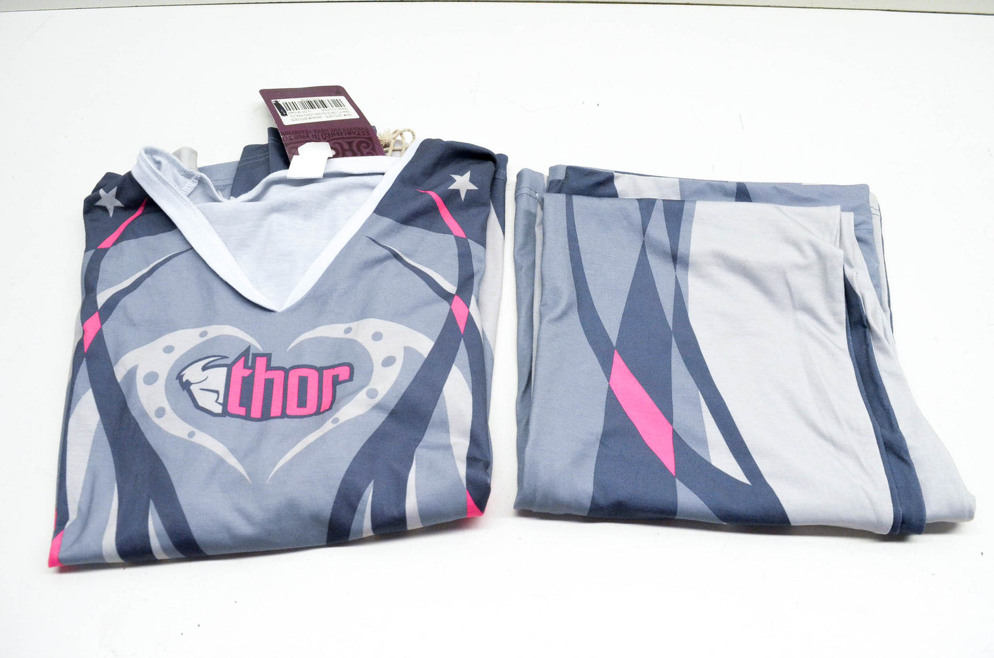 Thor 3070-0276 Pink Large Girls Pajama Long Sleeve Top & Bottom NOS