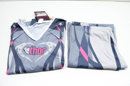 Thor 3070-0276 Pink Large Girls Pajama Long Sleeve Top & Bottom NOS
