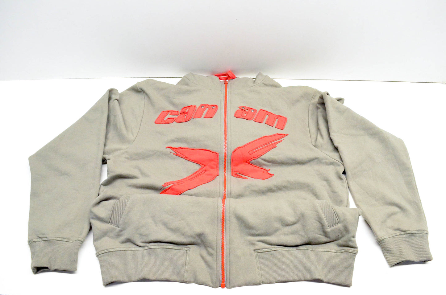 Can Am Grey Medium Zip-Up Hoodie