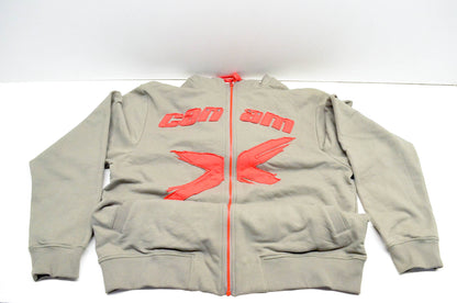 Can Am Grey Medium Zip-Up Hoodie