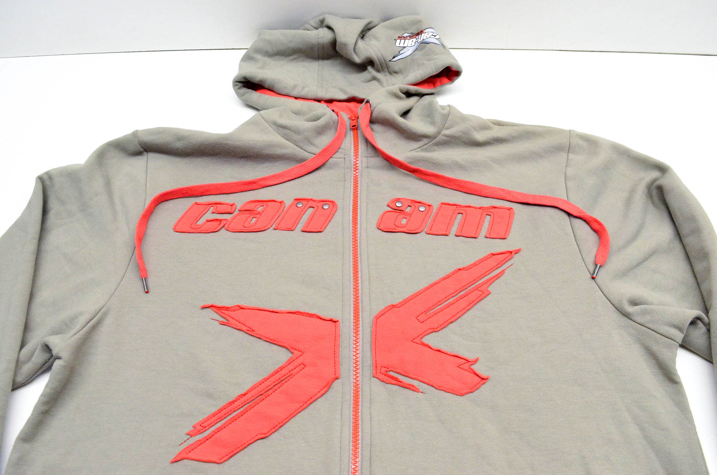 Can Am Grey Medium Zip-Up Hoodie