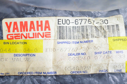 New OEM Yamaha EU0-67767-30-00 Check Valve NOS