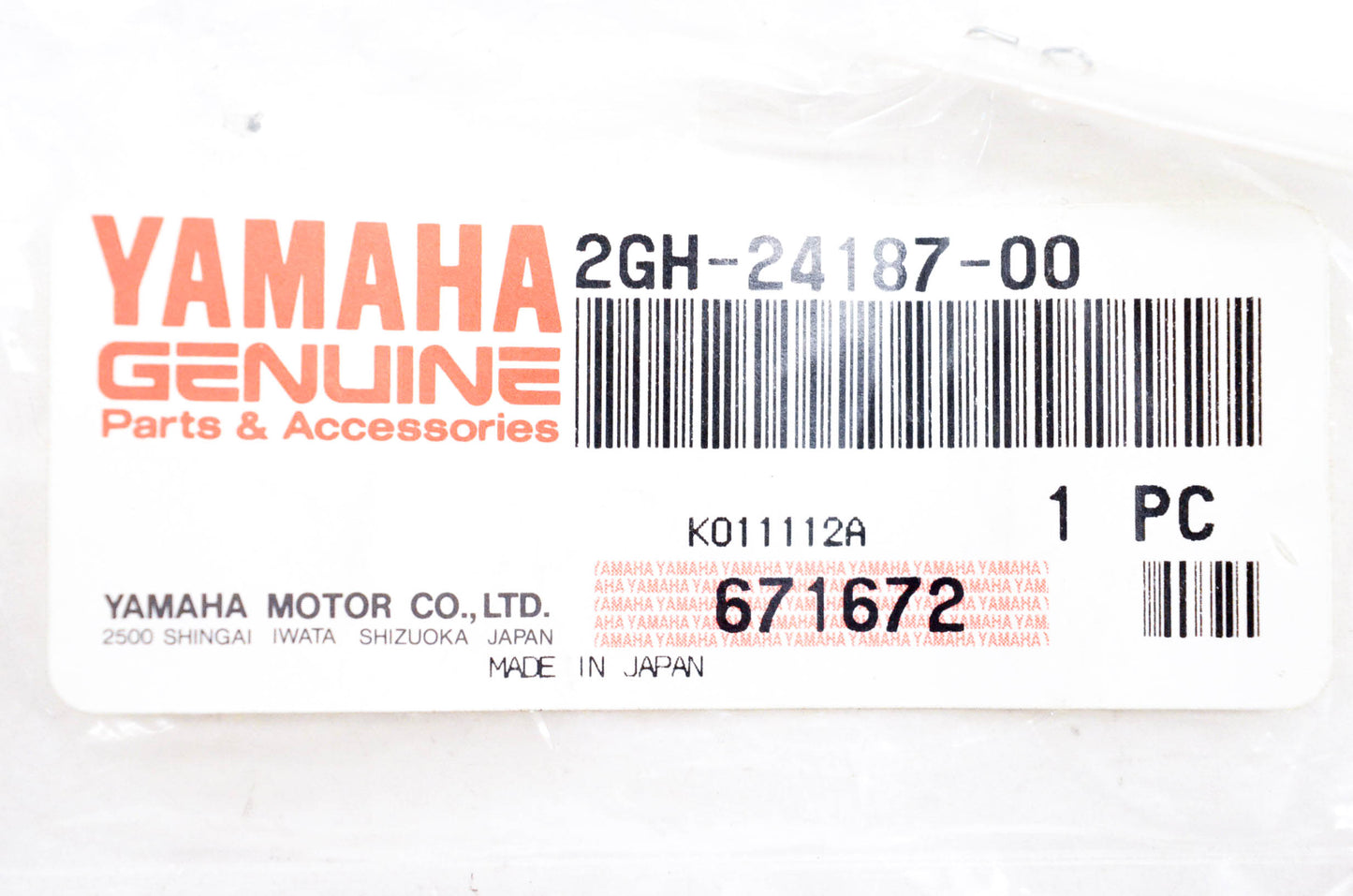 New OEM Yamaha 2GH-24187-00-00 Special Washer NOS