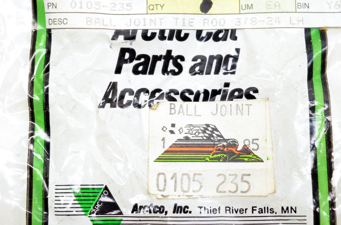 New OEM Arctic Cat 0105-235 Lefthand Tie Rod Ball Joint NOS