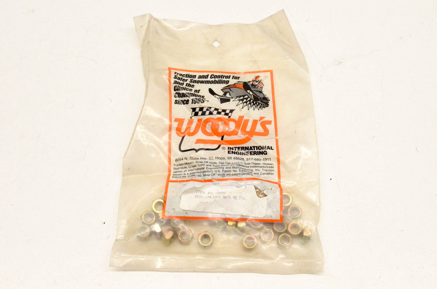 Woody's NYL-5000 Lock Nuts 7mm Qty 48 NOS