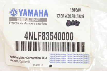 New OEM Yamaha 4NL-F8354-00-00 Truss Screw NOS